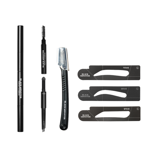 三合一眉粉筆組合 黑色 Perfect Eyebrow Kit Black (有效期至2026年4月11日)